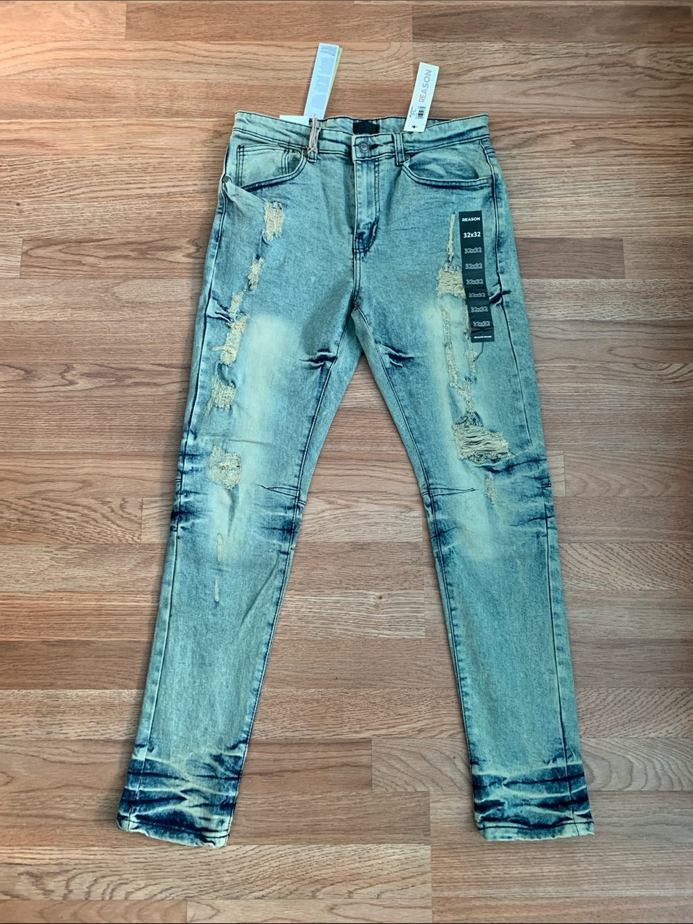 Reason Light Blue Distressed Skinny Jeans